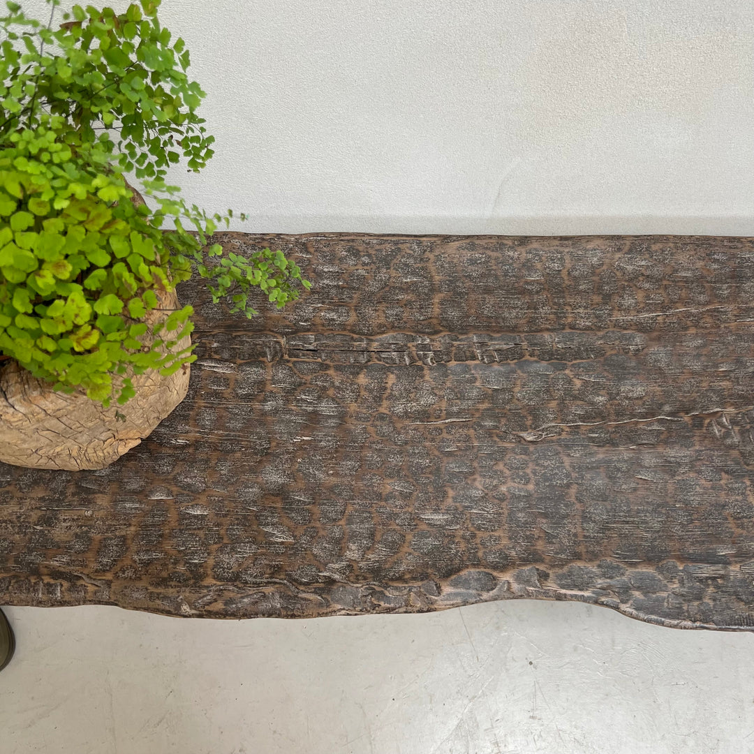 Antique Dark Wood Bench | Ziggy