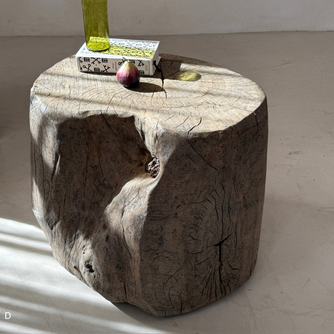 Natural Tree Trunk Side Table