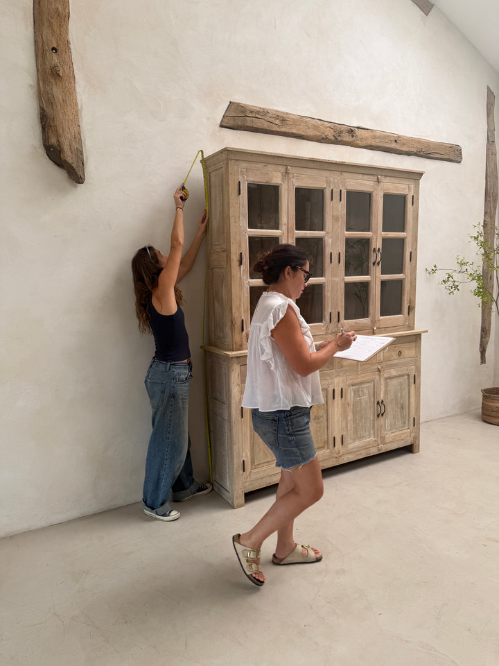 Reclaimed Whitewashed Glazed Cabinet | Solid Wood Dresser Willow