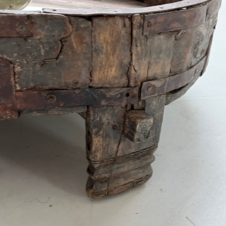 Antique Carved Round Coffee Table | Jasper