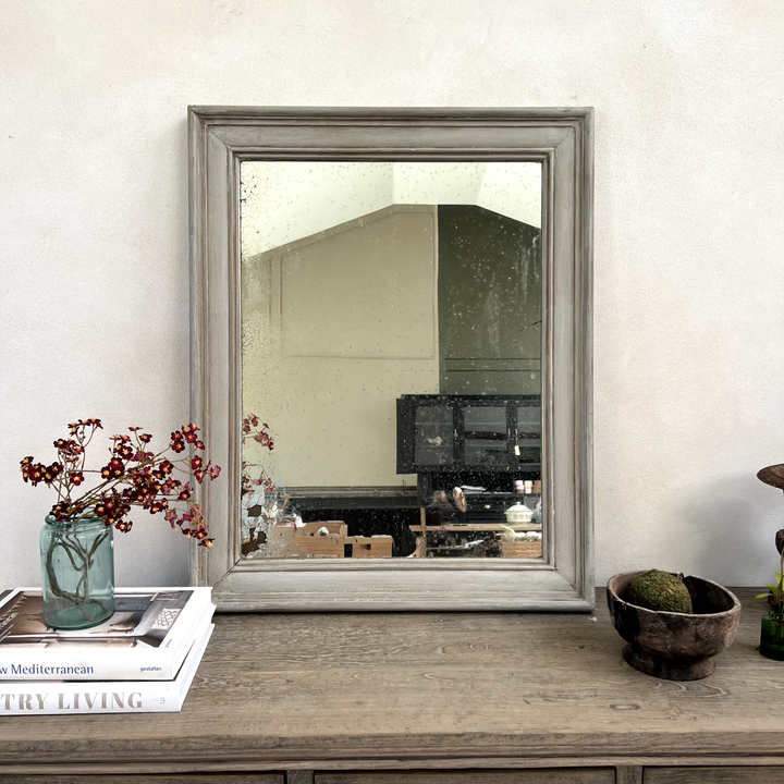 Antique Grey French Fox Mirror Aimee
