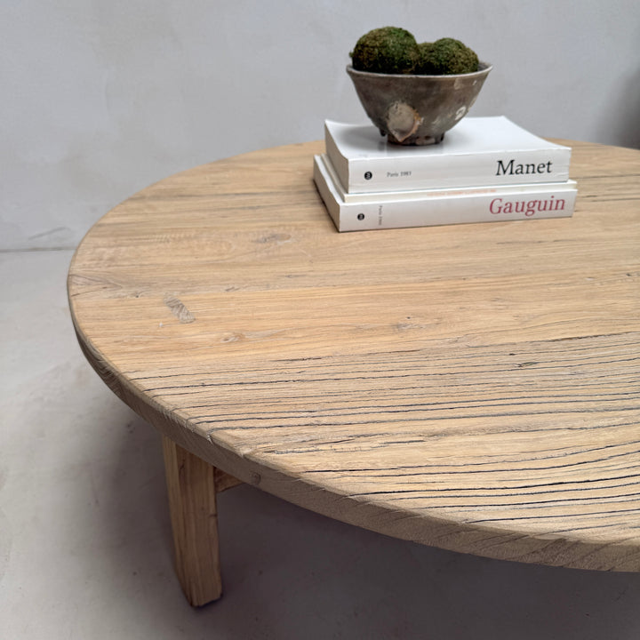 Reclaimed round rustic coffee table | Nuffield