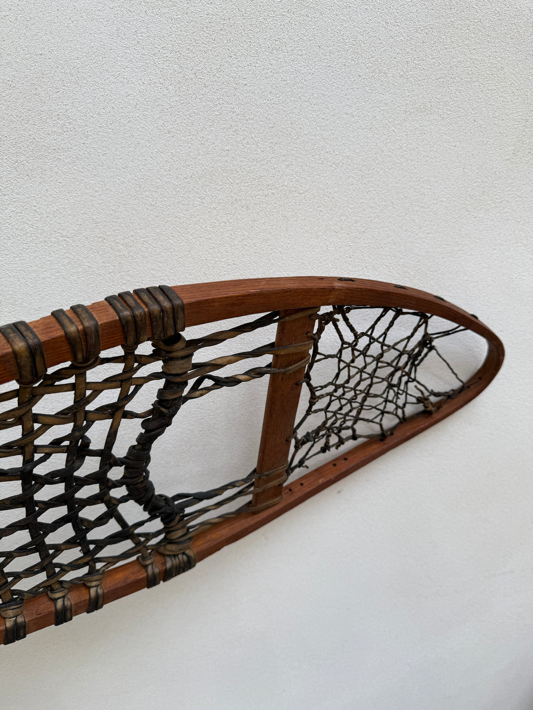 Antique Wooden and Leather Snowshoes