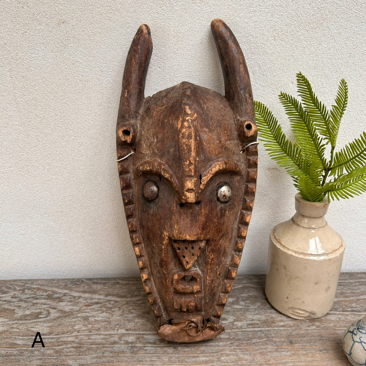 Antique West African tribal masks