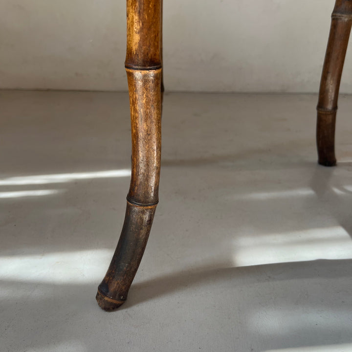 Vintage bamboo side table