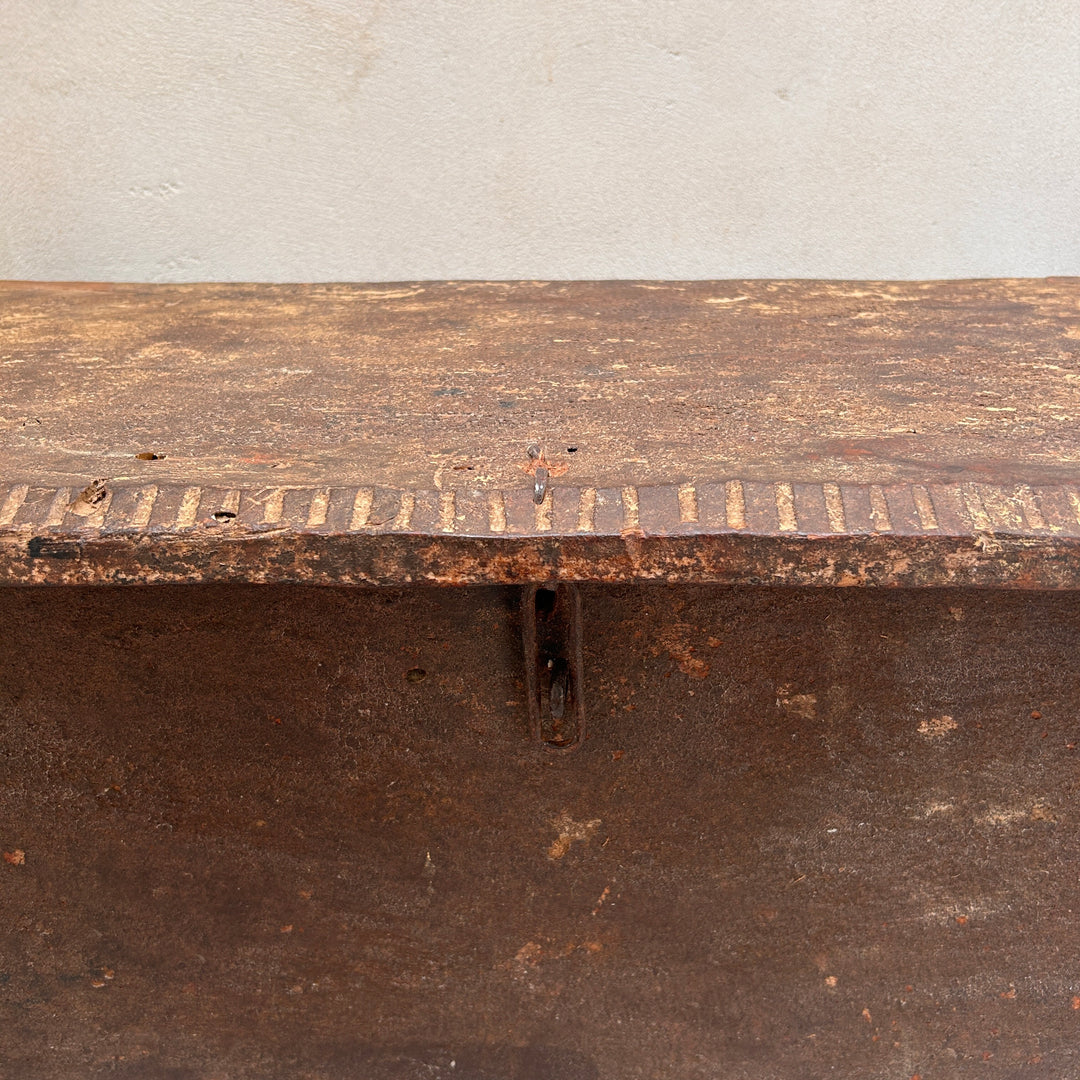 Antique wooden coffer storage box | Adelia