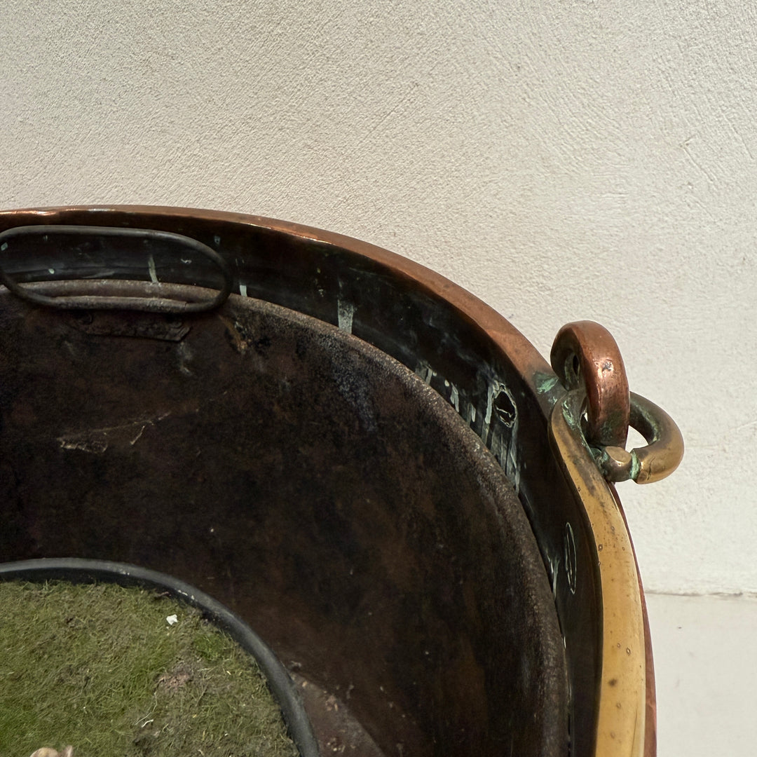 Antique Copper & Brass Riveted Planter