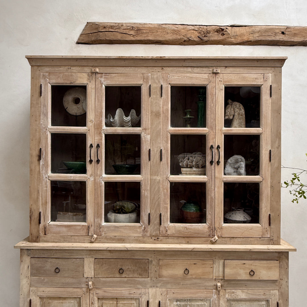 Reclaimed Whitewashed Glazed Cabinet | Solid Wood Dresser Willow