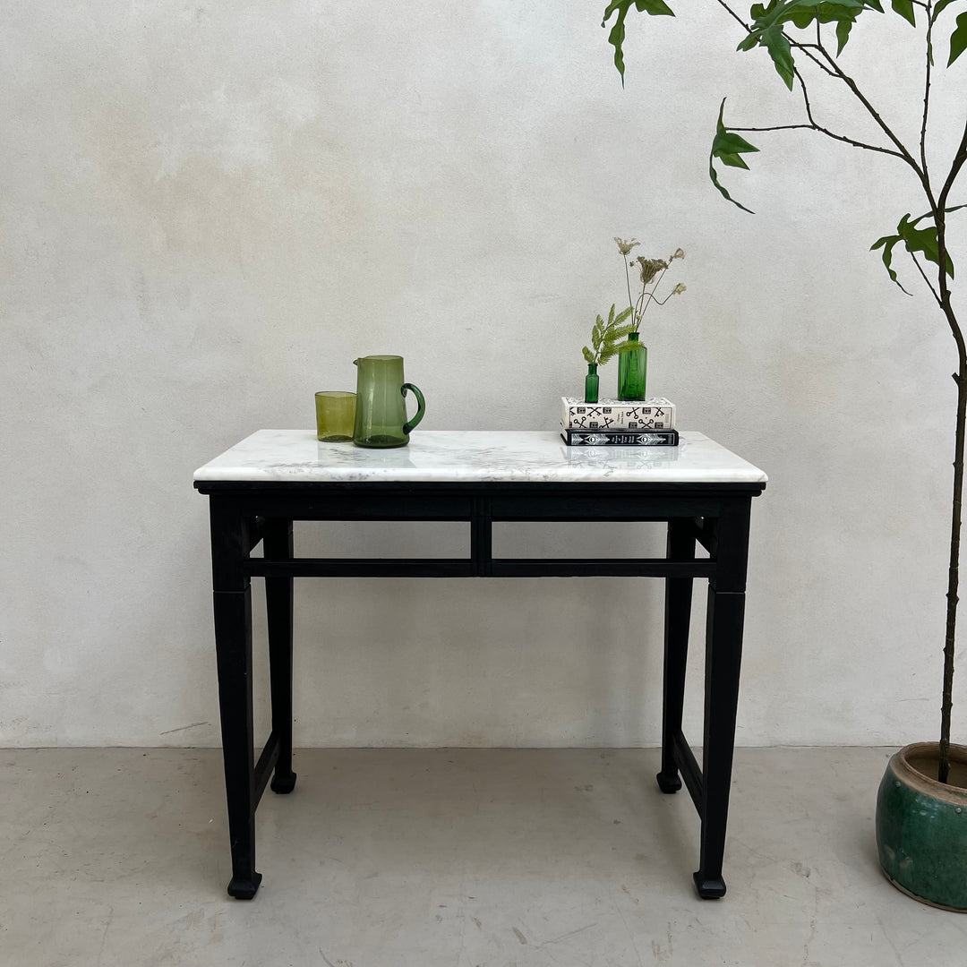 Vintage Marble Top Console Table | Cliffe
