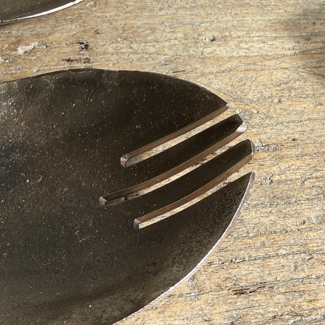 Antique Brass Serving Spoon Set