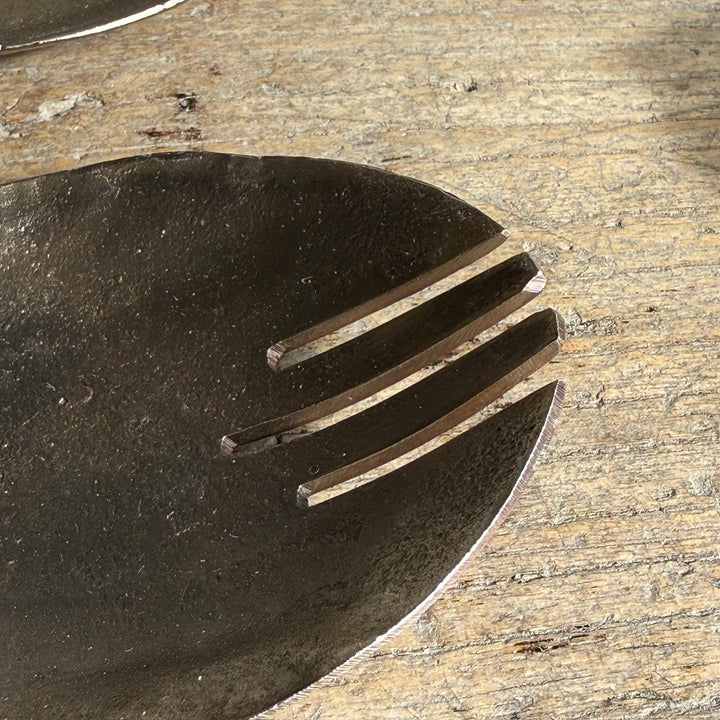 Antique Brass Serving Spoon Set