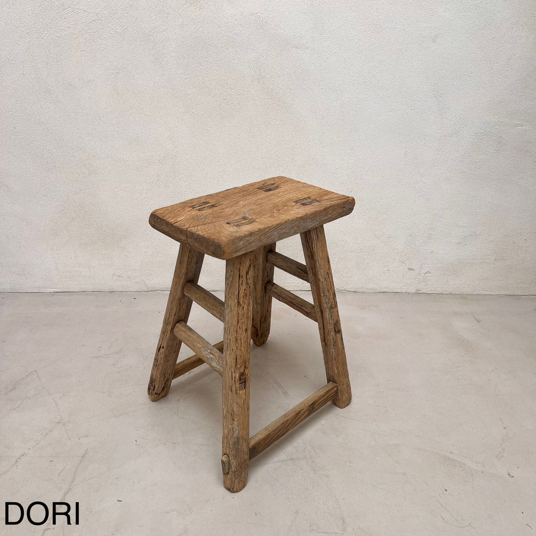 Rustic Wood Antique Stool (select from photo)