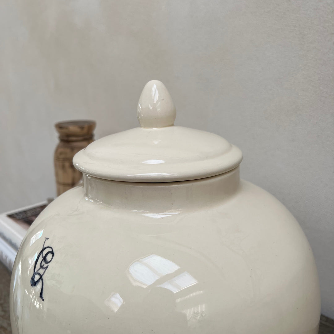 Antique White Italian Apothecary Jar