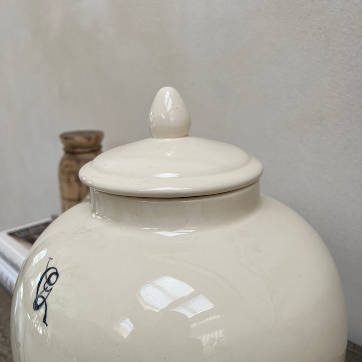 Antique White Italian Apothecary Jar