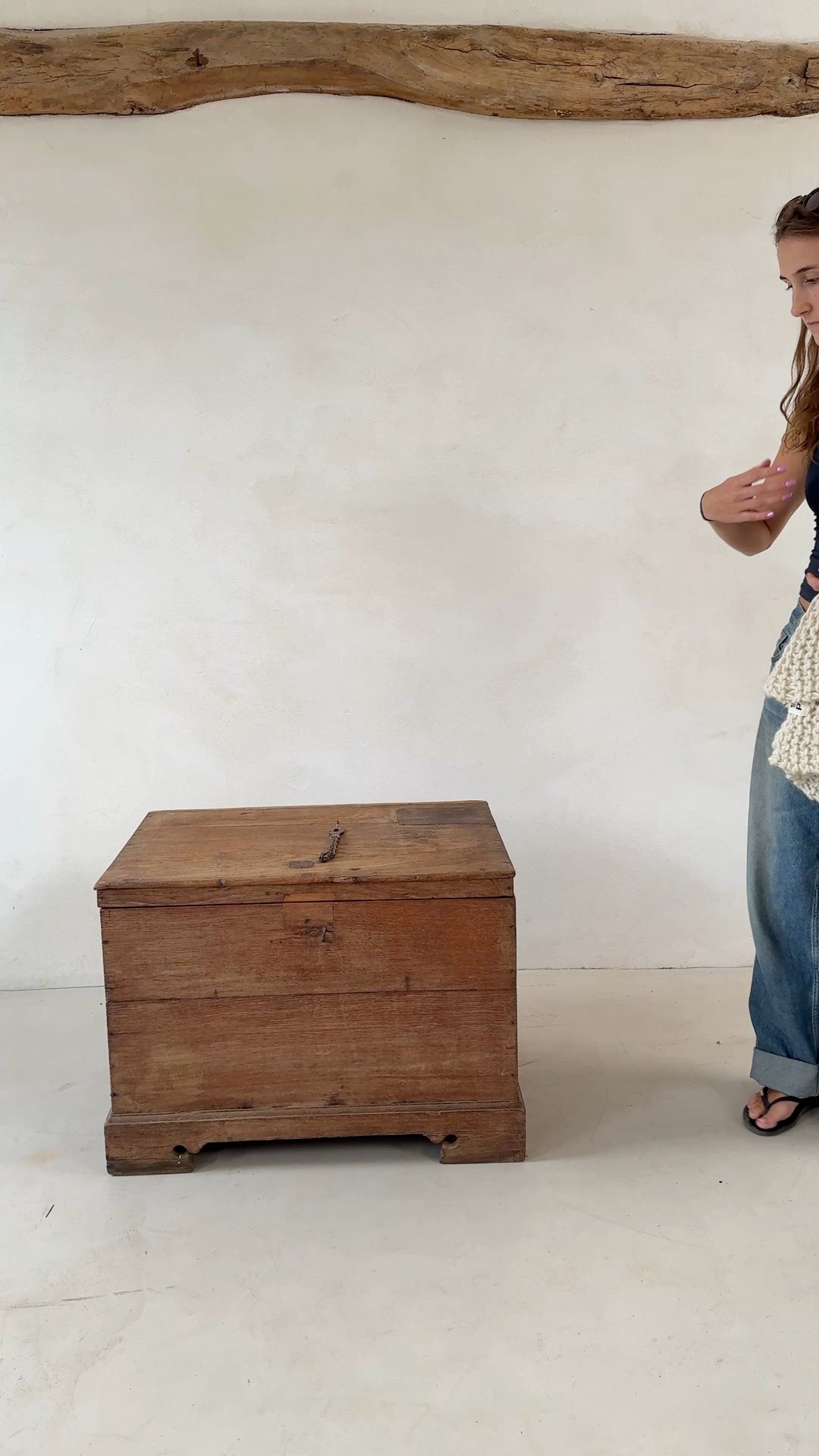 Antique Indian Teak Blanket Box | Harmoni