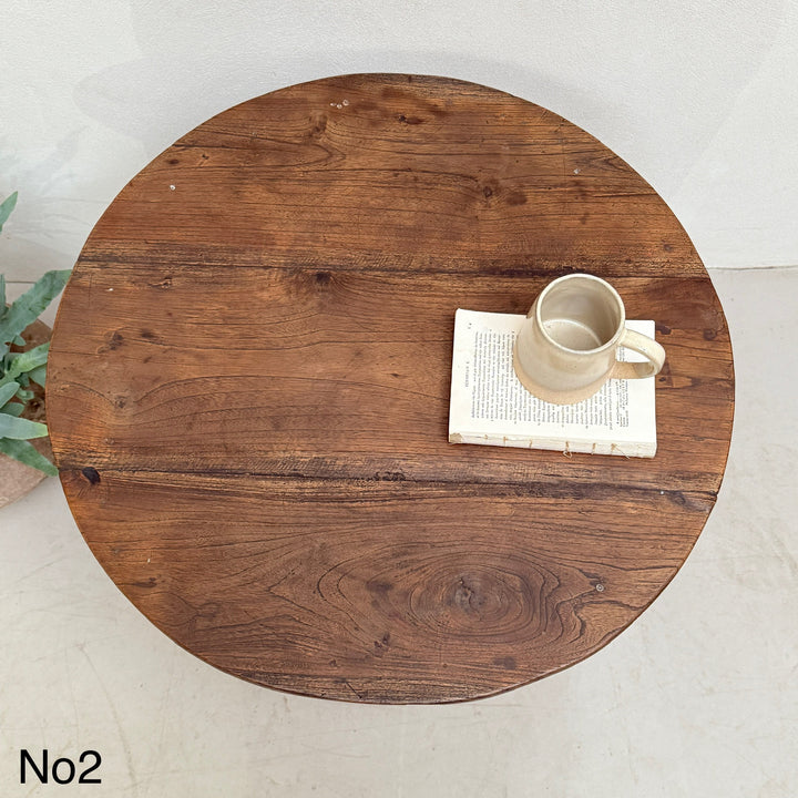 Antique Art Deco Round Side Tables