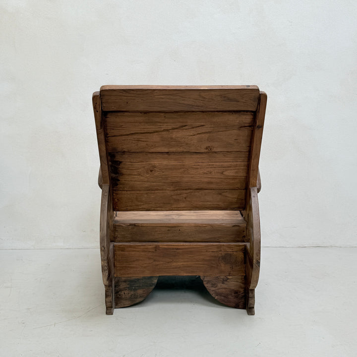 Antique Art Deco Wooden Armchair