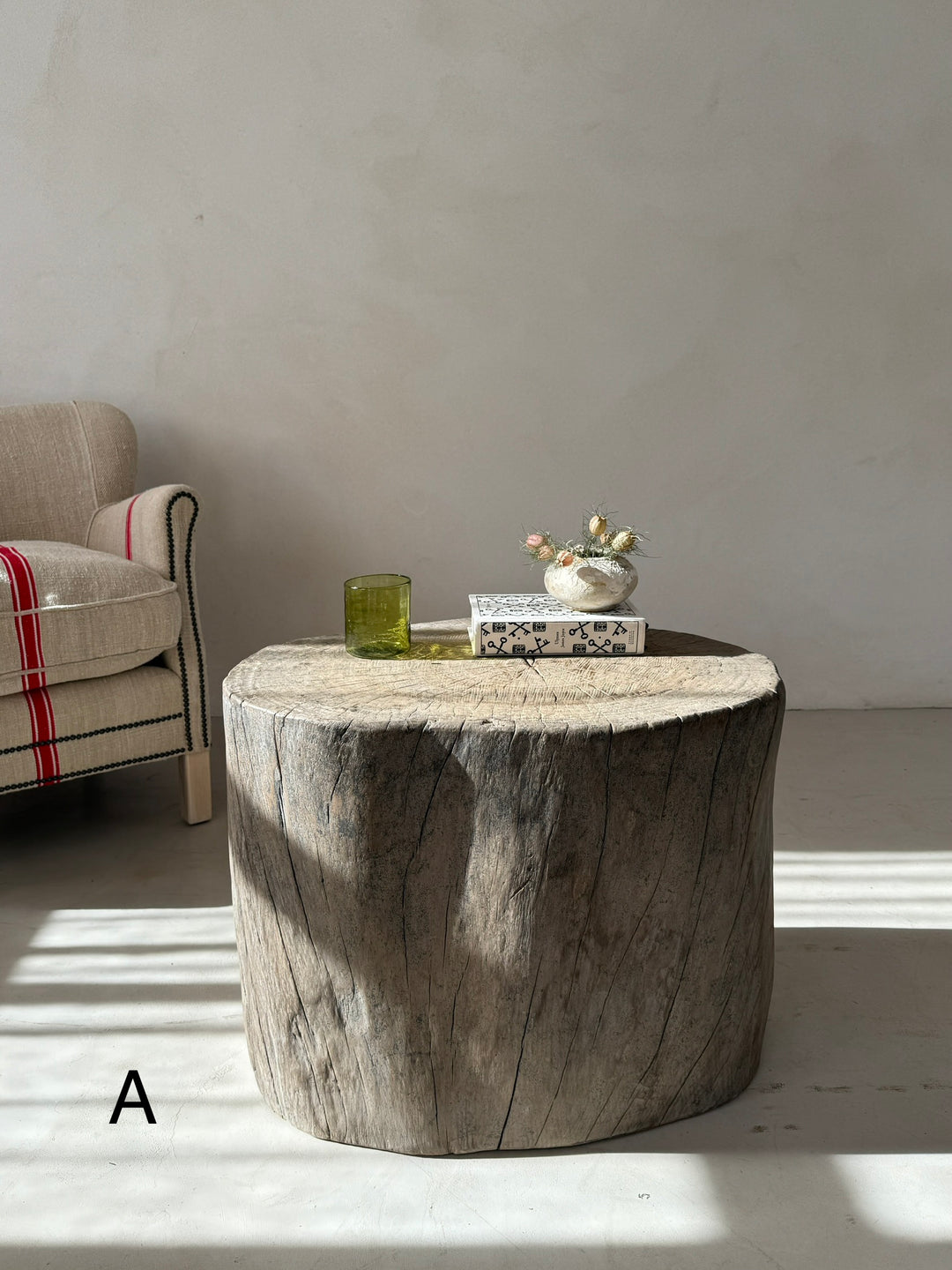 Natural Tree Trunk Side Table