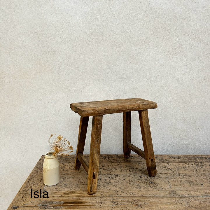 Antique rustic wood footstool (Select from photo)