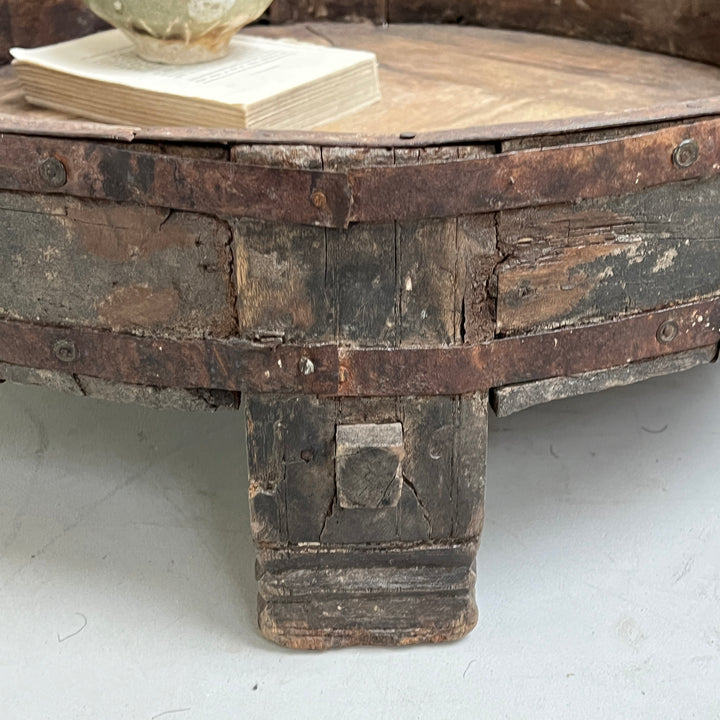 Antique Carved Round Coffee Table | Jasper