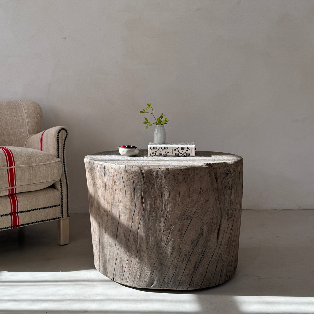 Natural Tree Trunk Side Table