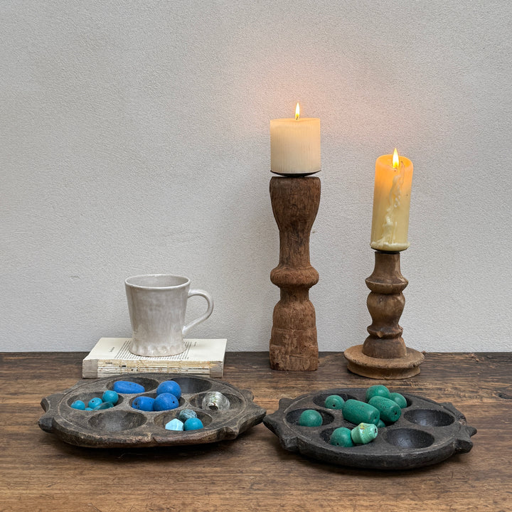 Vintage Round Stone Roti Plate