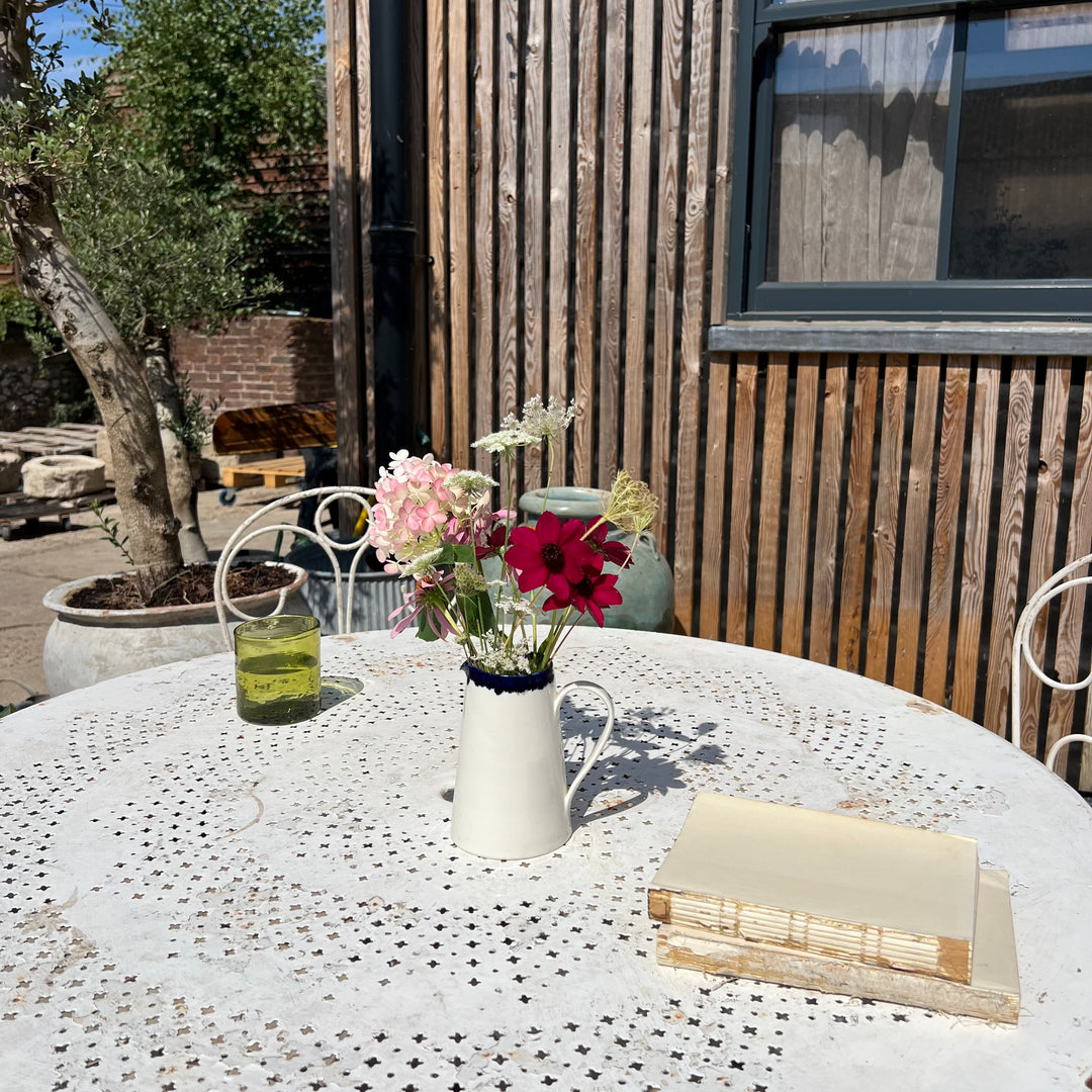 Vintage French Provincial Style White Iron Bistro Set | Stephanie