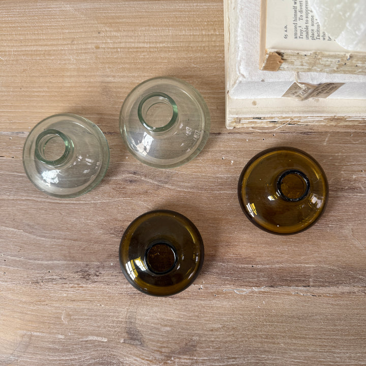 Short Glass Candle Holder