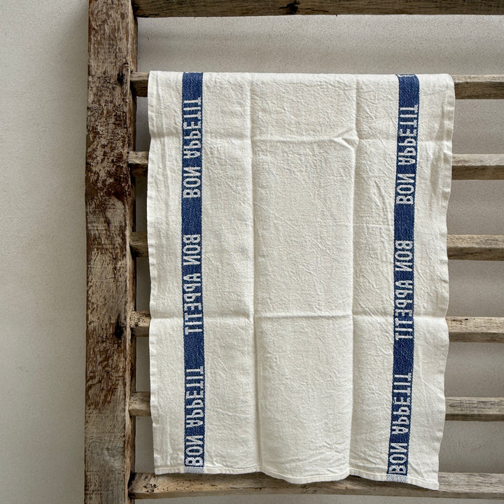 Bon Appetit Tea Towel Blue & White