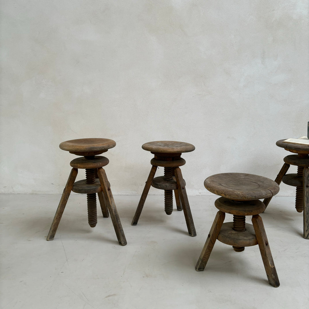 Antique Pottery Studio Stools