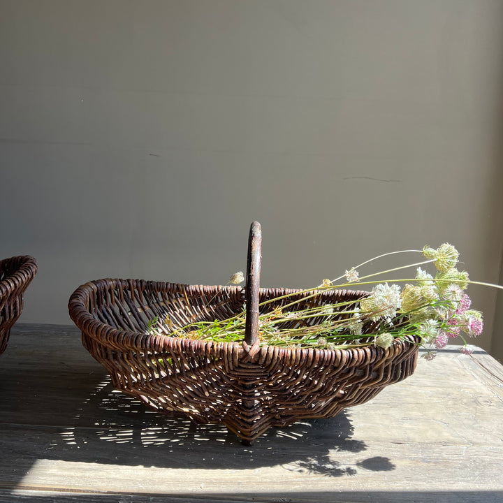 Antique Woven Willow Garden Trug