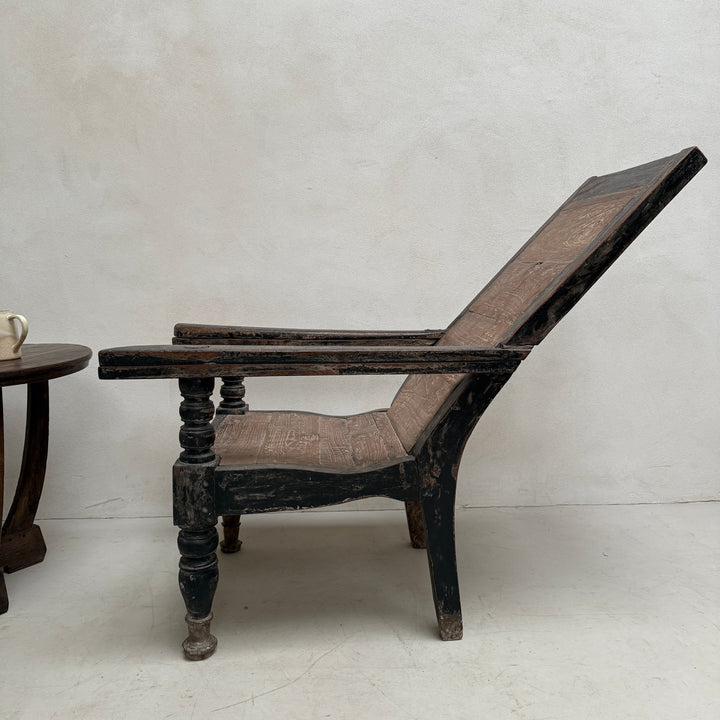 Antique Colonial Campaign Chair Charlie