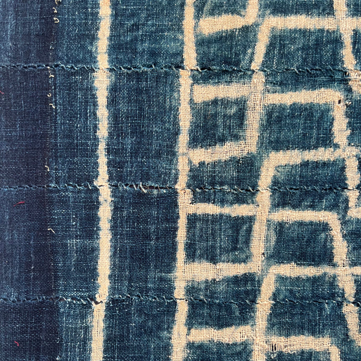Antique Tribal Indigo Textile Artwork | 120 X 70