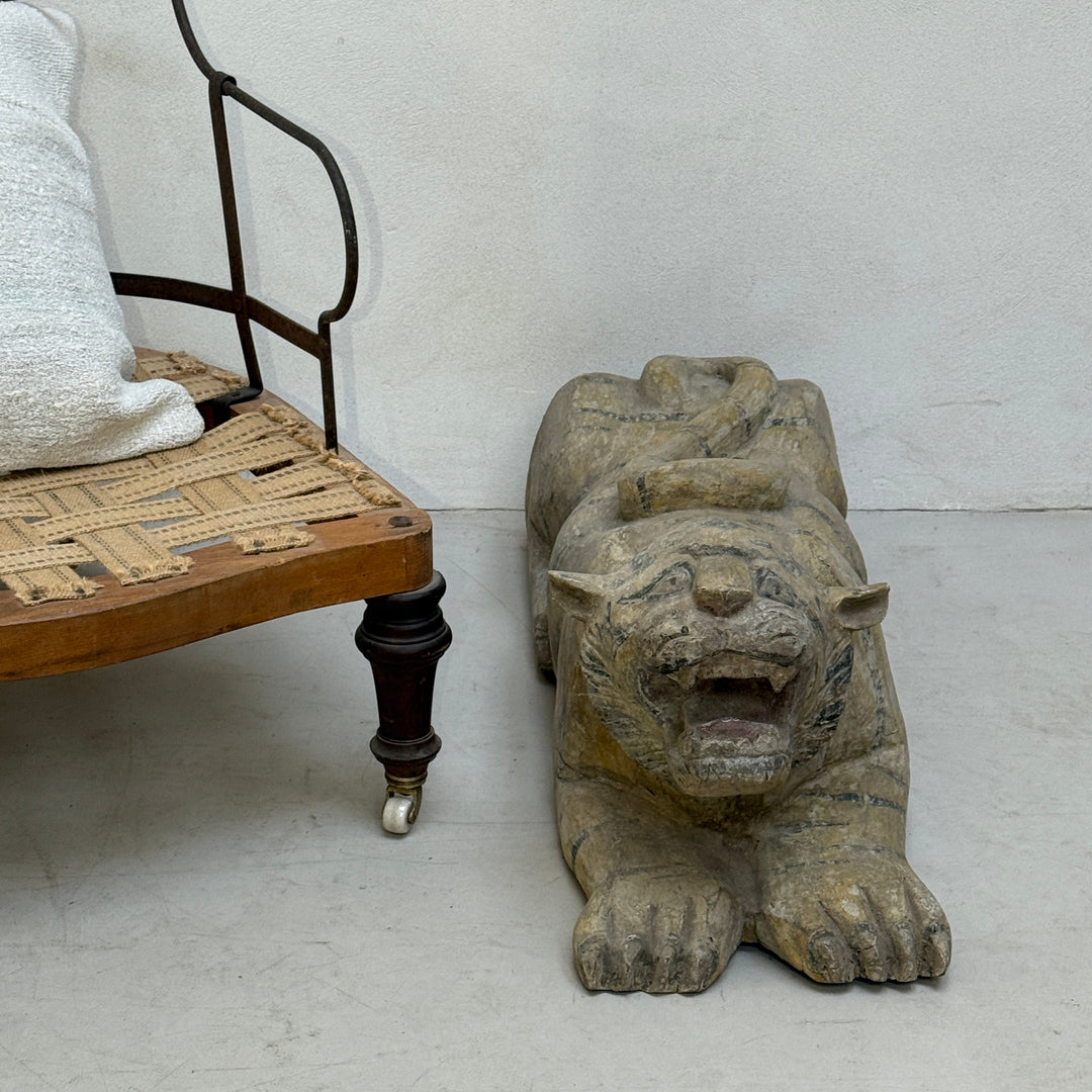 Antique carved wooden Tiger