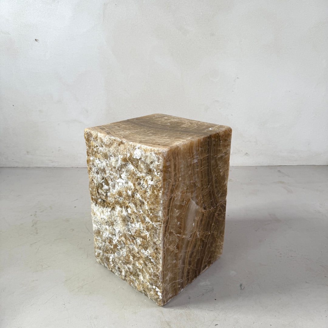 Solid Onyx Plinth | side table