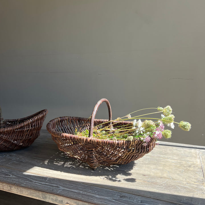 Antique Woven Willow Garden Trug