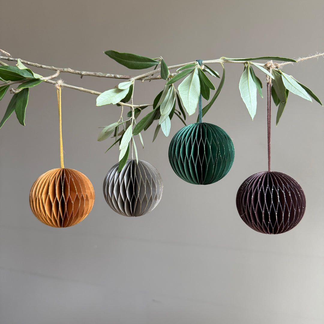 Jewel Tone Paper Baubles | Set of Four