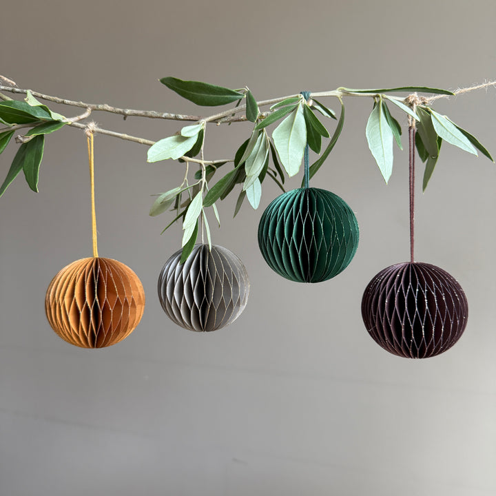 Jewel Tone Paper Baubles | Set of Four
