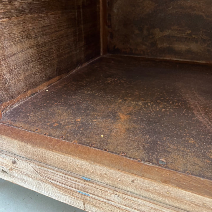 Small Rustic Vintage Sideboard with Metal Panels | Avani