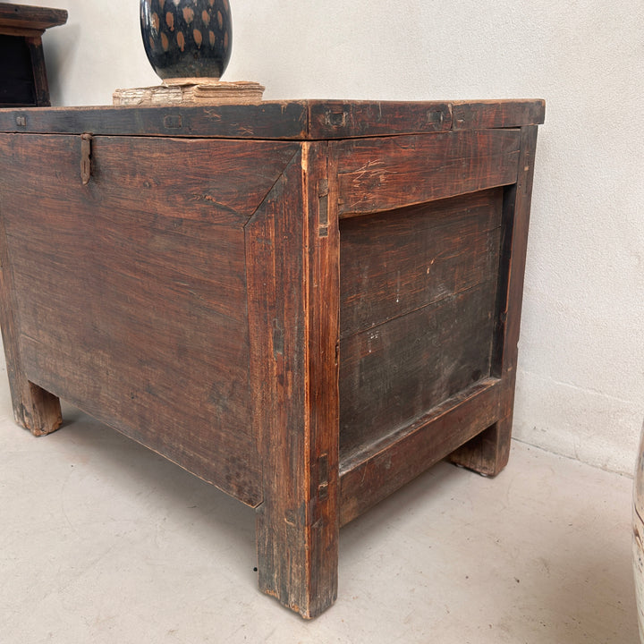 Antique Dark Wood Storage Chest | Jude