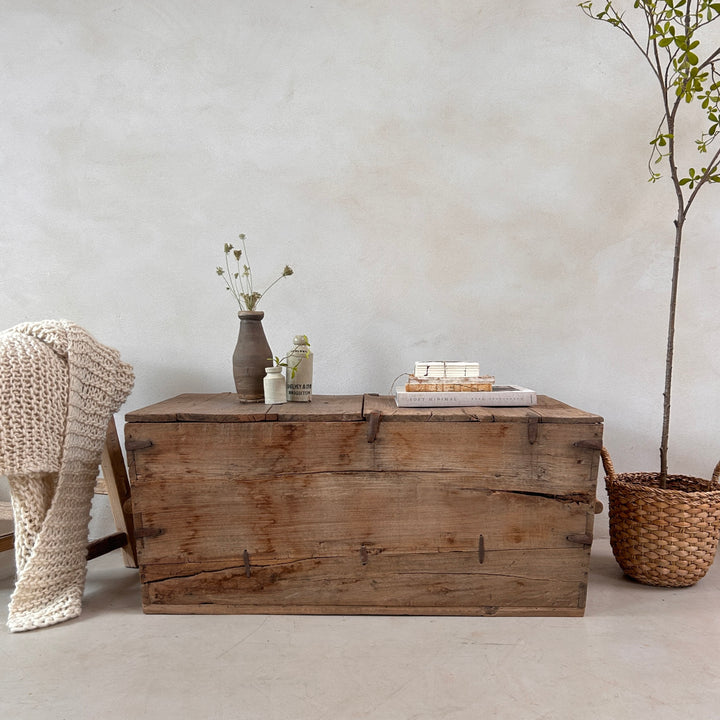 Antique Teak Blanket Box | Edward
