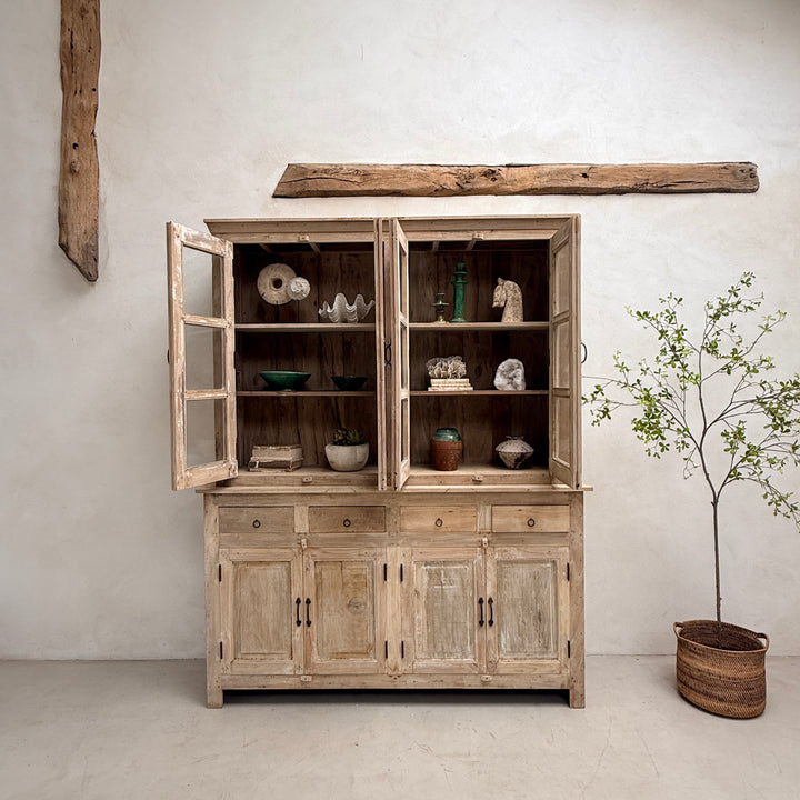 Reclaimed Whitewashed Glazed Cabinet | Solid Wood Dresser Willow