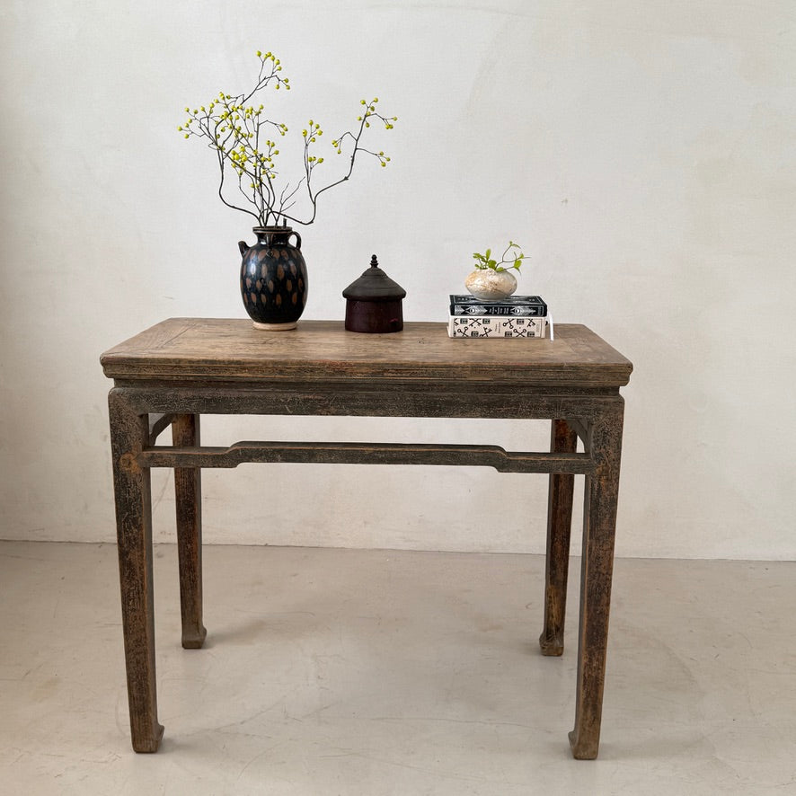 Antique Small Elm Console Table | Isla