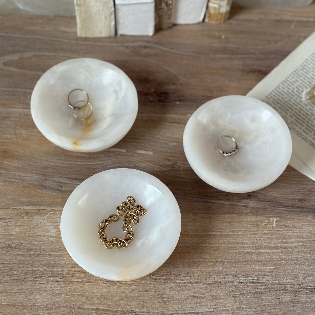 White onyx mini bowl