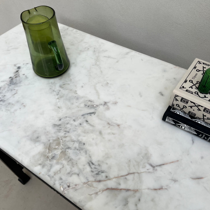 Vintage Marble Top Console Table | Cliffe
