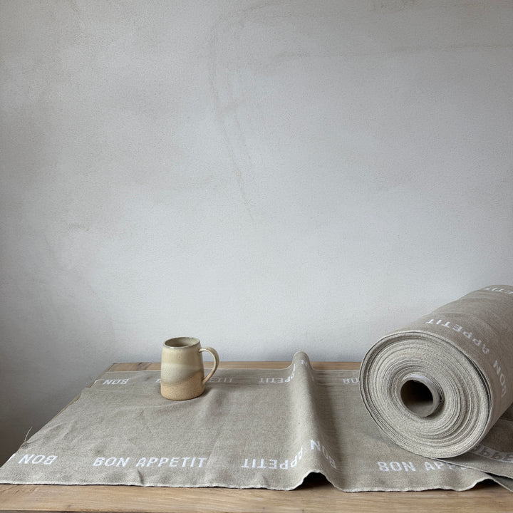 Bon Appetit Table Runner Natural & White