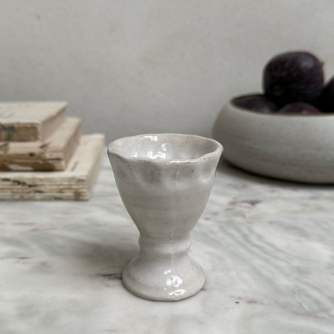 Hand made egg cup white | Florence