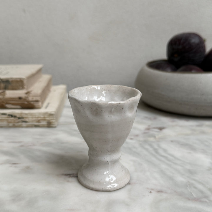 Hand made egg cup white | Florence