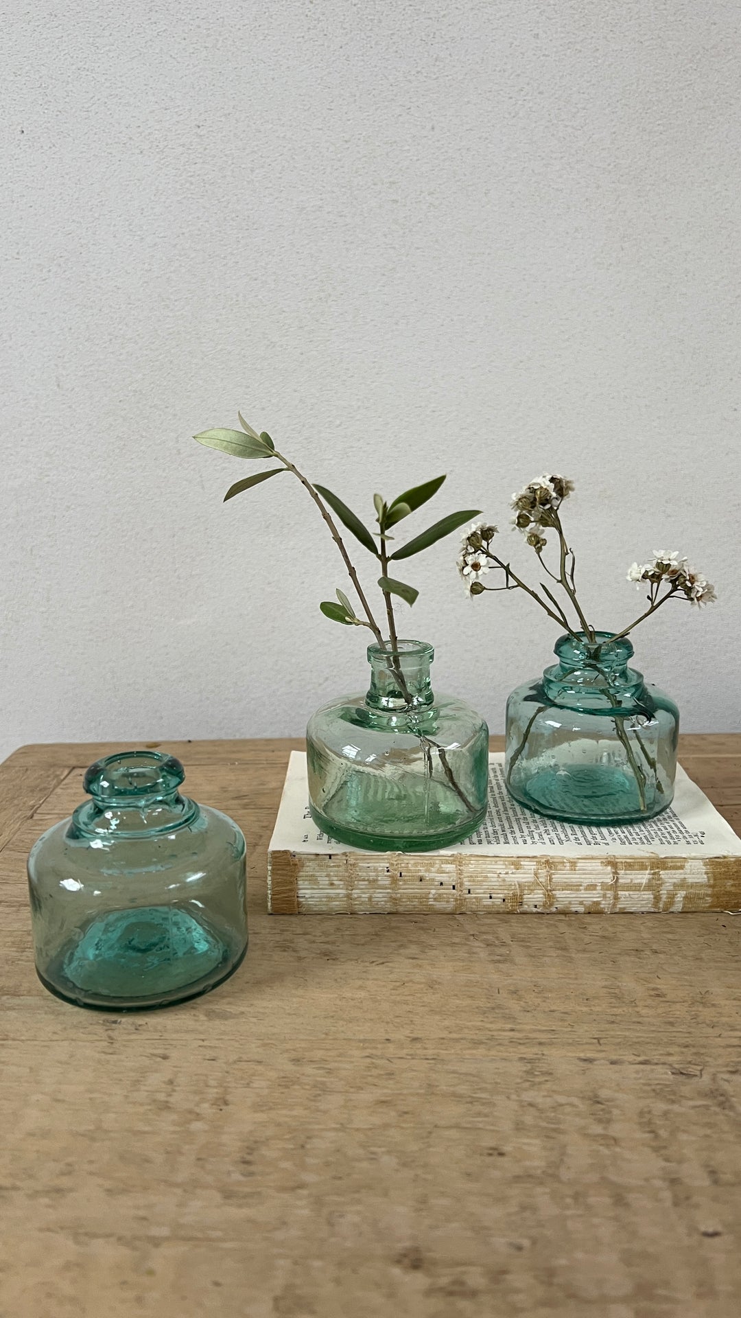 Vintage Glass Inkwell Bud Vase