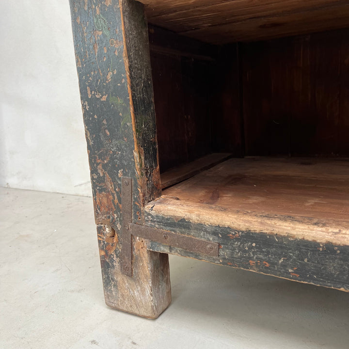 Antique elm rustic black shop counter | Jackson